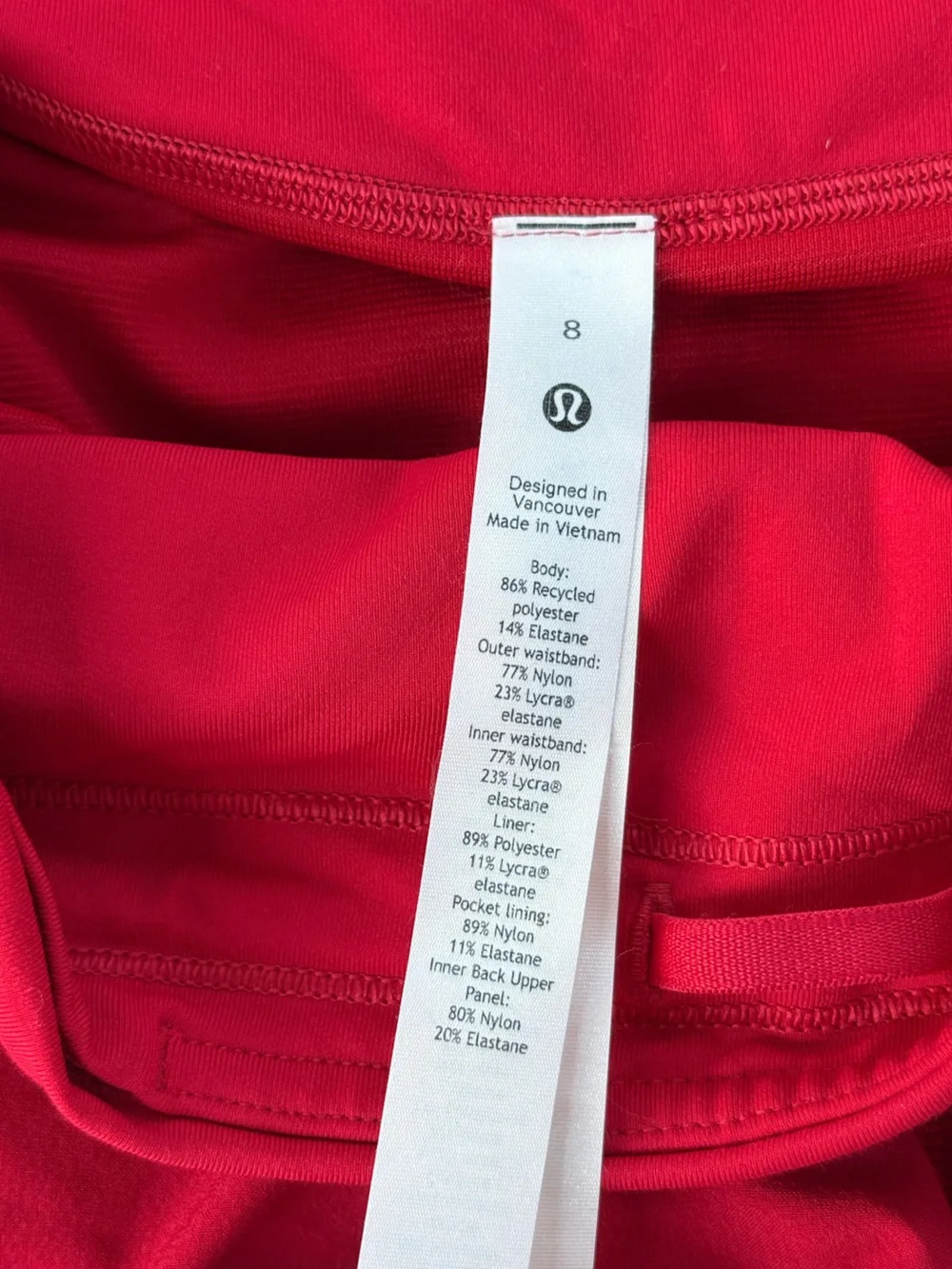 lululemon athletica Women's Speed Up Shorts 2.5 inseam. Size 8. Like new. Red.